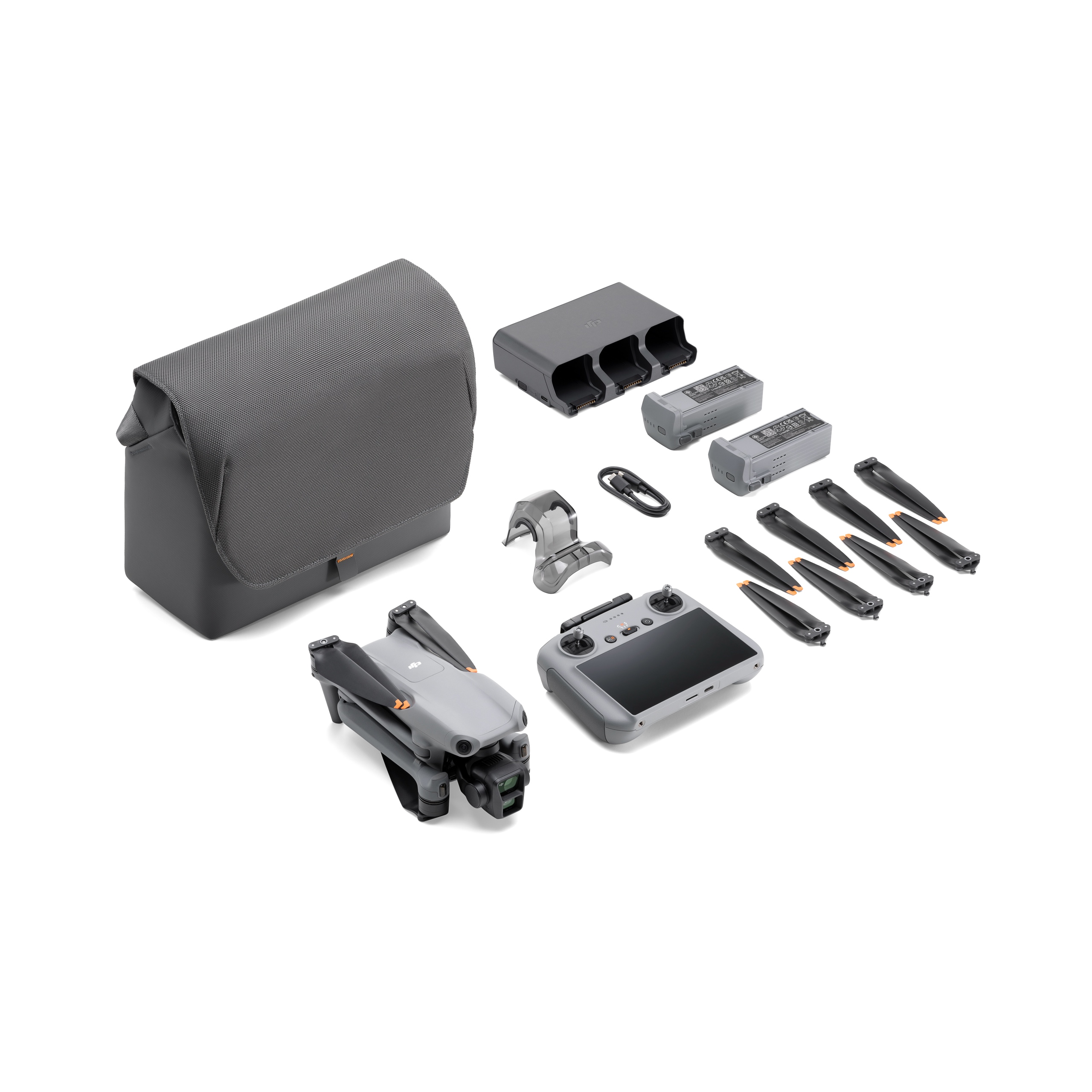 大疆/DJI DJI Air 3（RC Pro） 無(wú)人機(jī) 帶屏遙控器 三電套裝 中長(zhǎng)焦廣角雙攝 雙4800萬(wàn)像素拍照 46分鐘續(xù)航 15公里圖傳 全向避障